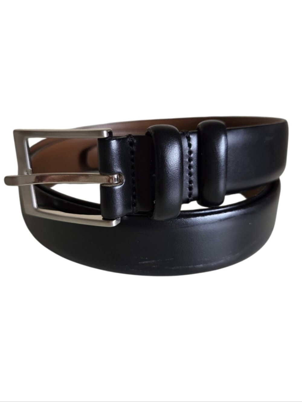 joseph abboud full grain italian leather black belt 42"
